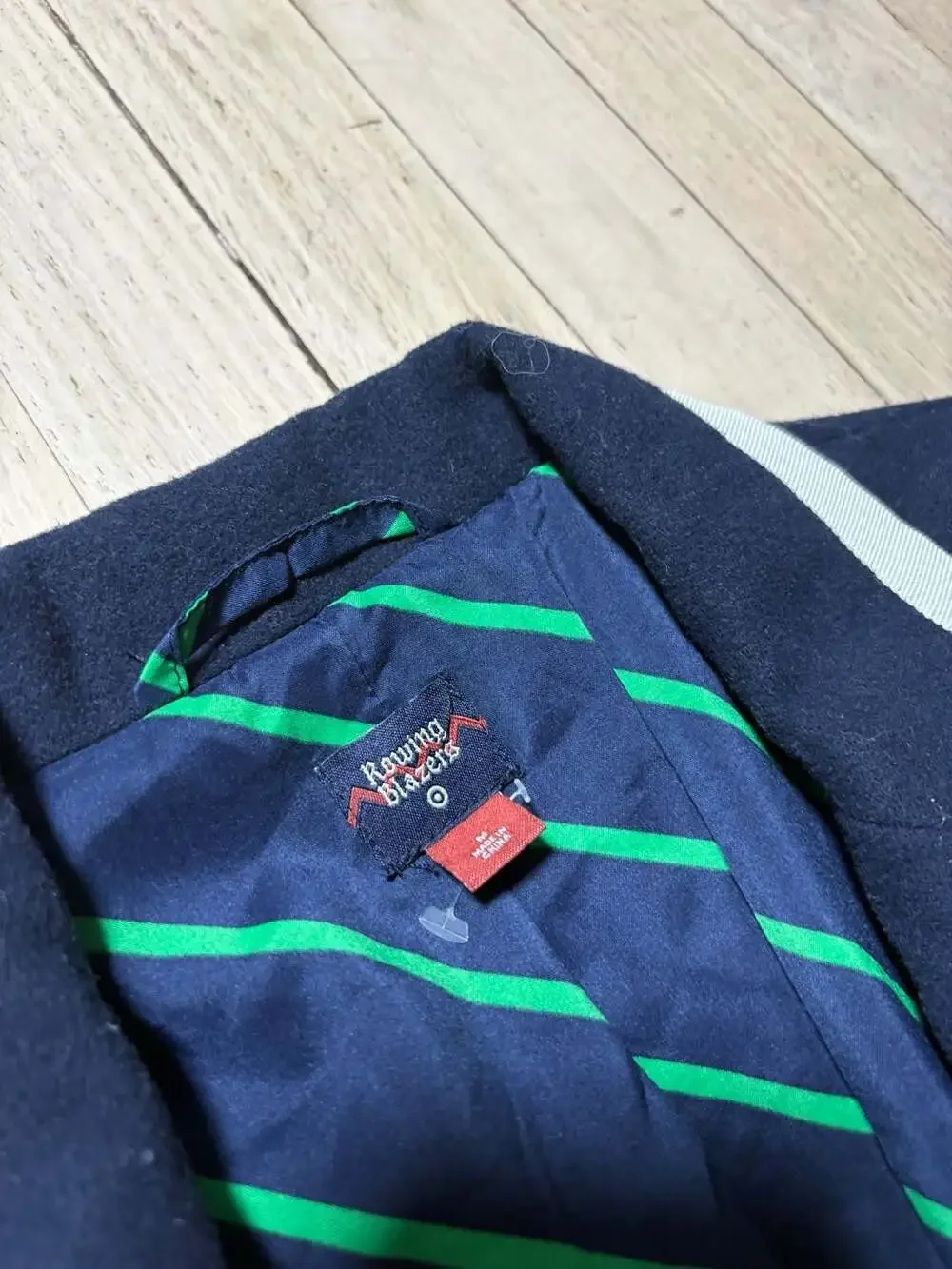 Rowing Blazers x Target Youth Navy Blue Blazer with White Piping Gold Buttons